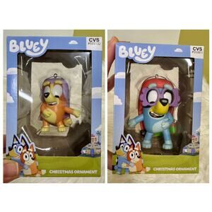 Disney Bluey Bingo Christmas Ornaments Grannies Costume Bundle of 2 NEW Xmas